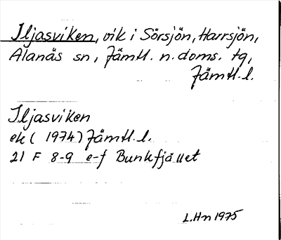 Bild på arkivkortet för arkivposten Iljasviken