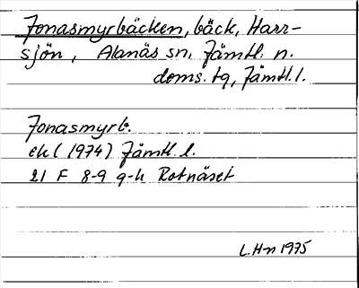 Bild på arkivkortet för arkivposten Jonasmyrbäcken
