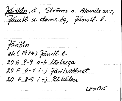 Bild på arkivkortet för arkivposten Järilån