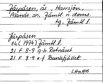 Bild på arkivkortet för arkivposten Järpåsen