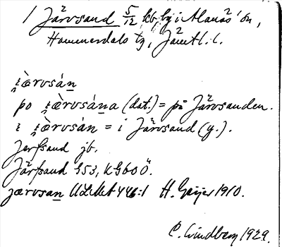 Bild på arkivkortet för arkivposten Järvsand