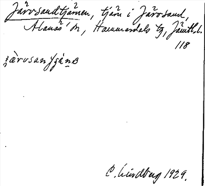 Bild på arkivkortet för arkivposten Järvsandtjärnen