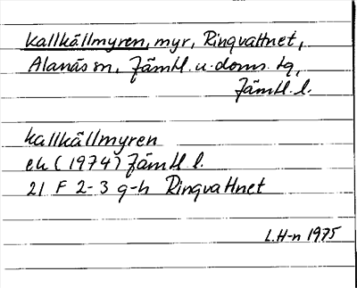 Bild på arkivkortet för arkivposten Kallkällmyren