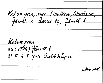 Bild på arkivkortet för arkivposten Kalvmyren