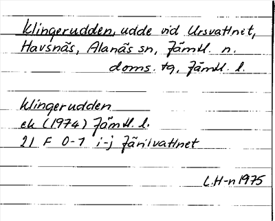 Bild på arkivkortet för arkivposten Klingerudden