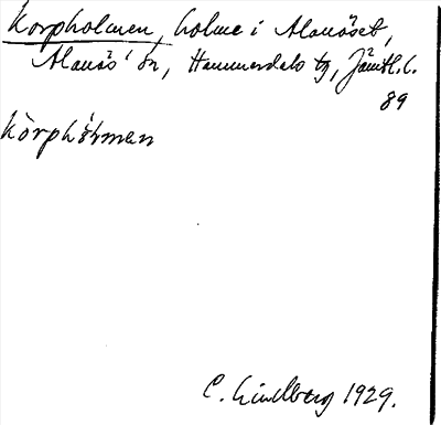 Bild på arkivkortet för arkivposten Korpholmen