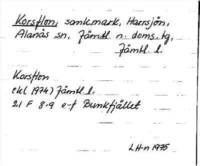 Bild på arkivkortet för arkivposten Korsflon