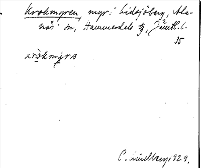Bild på arkivkortet för arkivposten Krokmyren