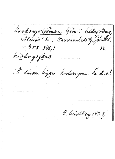 Bild på arkivkortet för arkivposten Krokmyrtjärnen