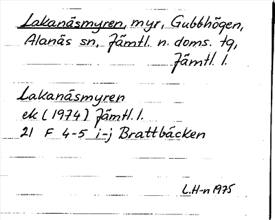 Bild på arkivkortet för arkivposten Lakanäsmyren