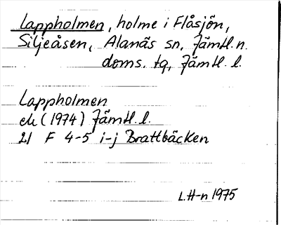 Bild på arkivkortet för arkivposten Lappholmen