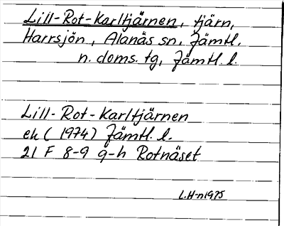 Bild på arkivkortet för arkivposten Lill-Rot-Karltjärnen