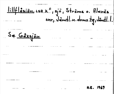 Bild på arkivkortet för arkivposten lillflåsiön