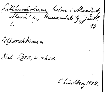 Bild på arkivkortet för arkivposten Lillharaholmen