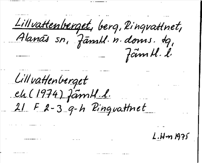 Bild på arkivkortet för arkivposten Lillvattenberget