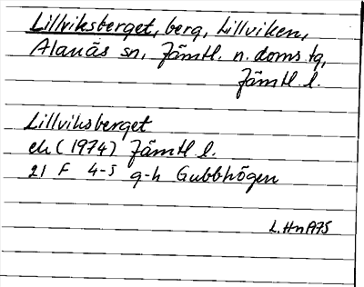 Bild på arkivkortet för arkivposten Lillviksberget