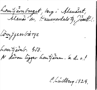 Bild på arkivkortet för arkivposten Lomtjärnberget