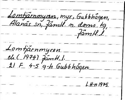 Bild på arkivkortet för arkivposten Lomtjärnmyren