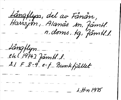 Bild på arkivkortet för arkivposten Långflyn