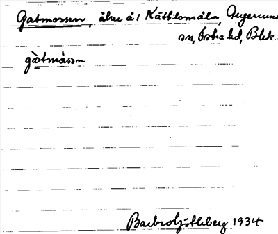 Bild på arkivkortet för arkivposten Gatmossen