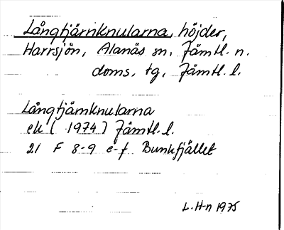 Bild på arkivkortet för arkivposten Långtjärnknularna