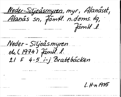 Bild på arkivkortet för arkivposten Neder-Siljeåsmyren