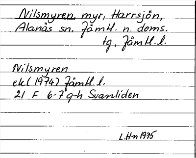 Bild på arkivkortet för arkivposten Nilsmyren
