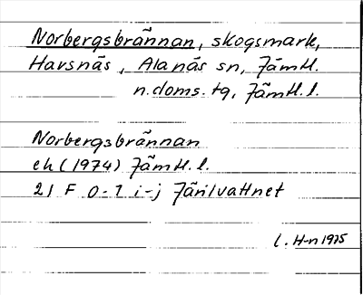 Bild på arkivkortet för arkivposten Norbergsbrännan
