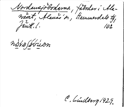Bild på arkivkortet för arkivposten Nordansjöbodarna