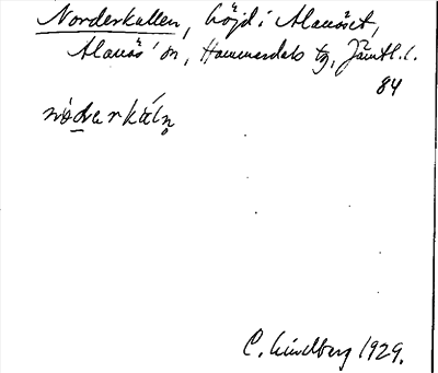 Bild på arkivkortet för arkivposten Norderkullen