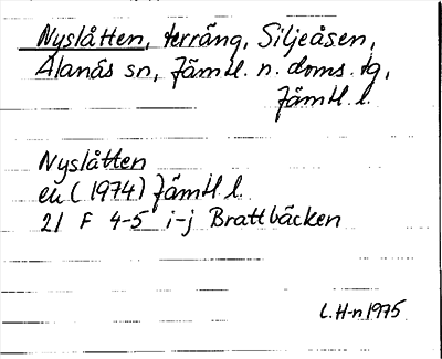 Bild på arkivkortet för arkivposten Nyslåtten