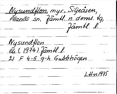 Bild på arkivkortet för arkivposten Nysundflon