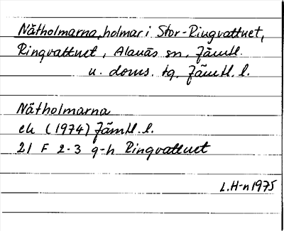 Bild på arkivkortet för arkivposten Nätholmarna