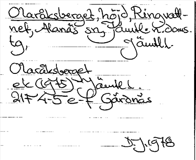 Bild på arkivkortet för arkivposten Olaråksberget