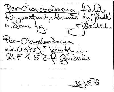 Bild på arkivkortet för arkivposten Per-Olovsbodarna