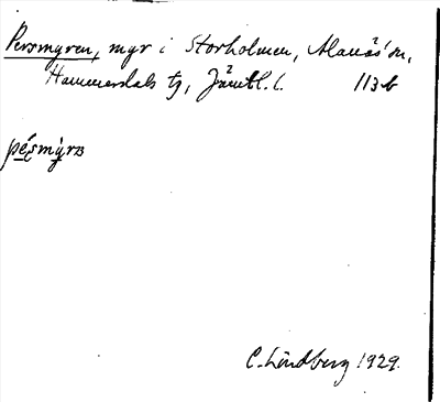 Bild på arkivkortet för arkivposten Persmyren