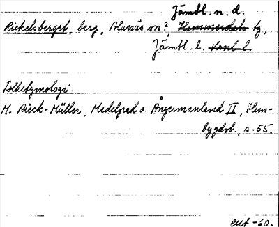 Bild på arkivkortet för arkivposten Rickelsberget