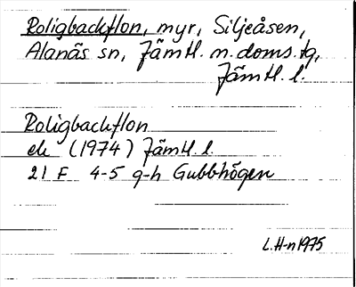 Bild på arkivkortet för arkivposten Roligbackflon