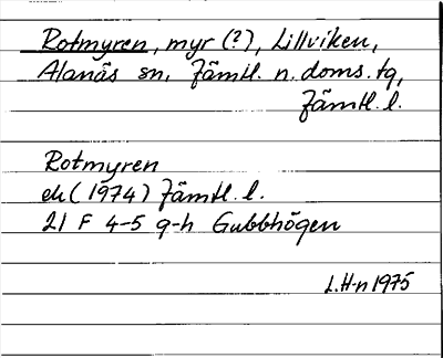 Bild på arkivkortet för arkivposten Rotmyren