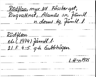 Bild på arkivkortet för arkivposten Rödflon