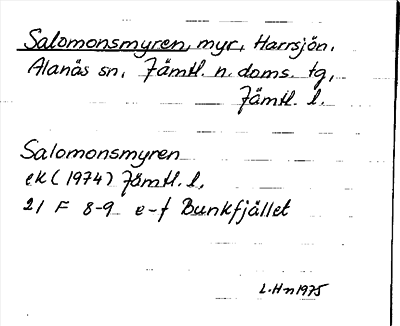Bild på arkivkortet för arkivposten Salomonsmyren