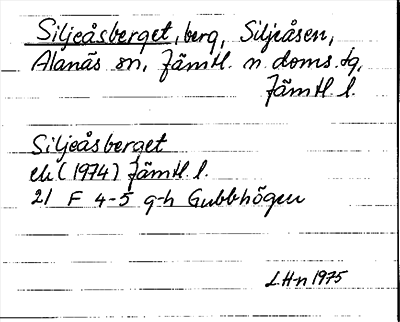 Bild på arkivkortet för arkivposten Siljeåsberget