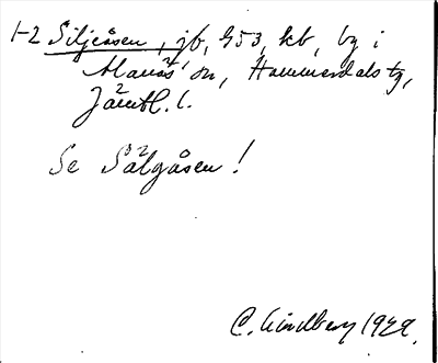 Bild på arkivkortet för arkivposten Siljeåsen