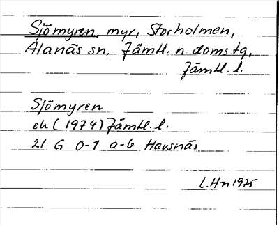 Bild på arkivkortet för arkivposten Sjömyren
