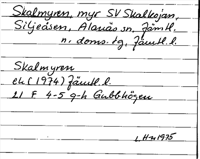 Bild på arkivkortet för arkivposten Skalmyren