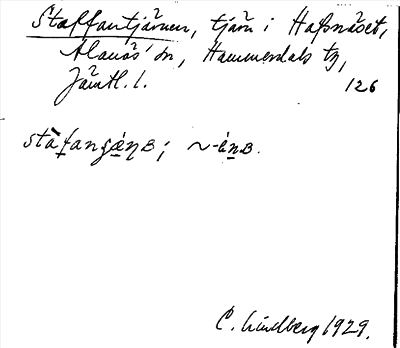 Bild på arkivkortet för arkivposten Staffantjärnen