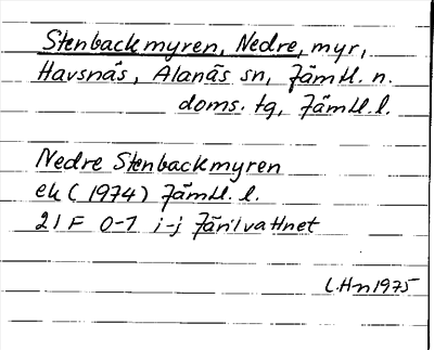 Bild på arkivkortet för arkivposten Stenbackmyren, Nedre