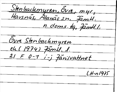 Bild på arkivkortet för arkivposten Stenbackmyren, Övre