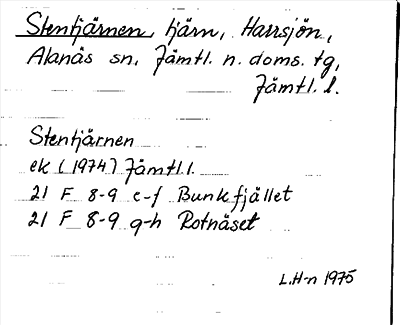 Bild på arkivkortet för arkivposten Stentjärnen