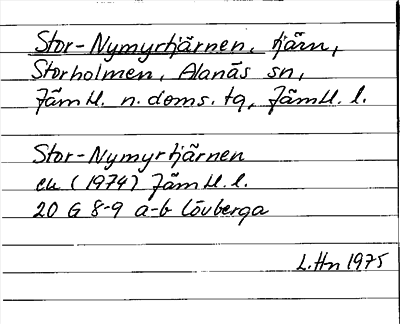Bild på arkivkortet för arkivposten Stor-Nymyrtjärnen